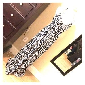 Zebra Print Maxi Dress